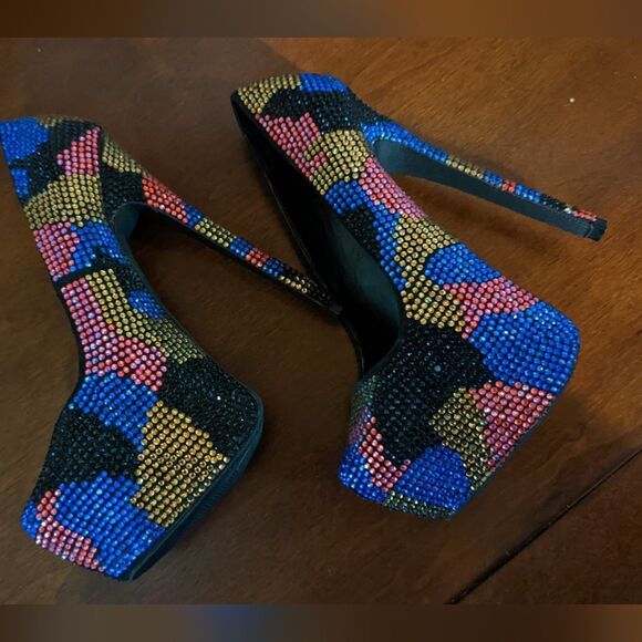 Steve Madden Shoes | Steve Madden Dyvinal Platform Jeweled Pumps 5.5 - Picture 3 of 10